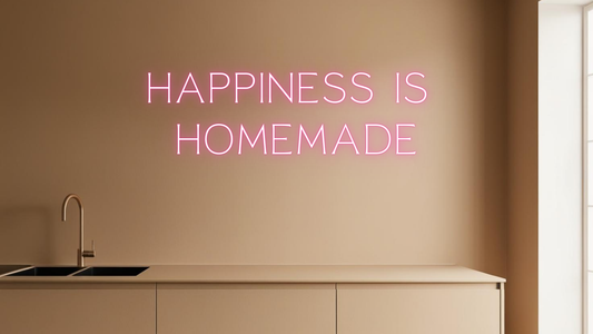 HAPPINESS IS HOMEMADE - Neon Sign Pink