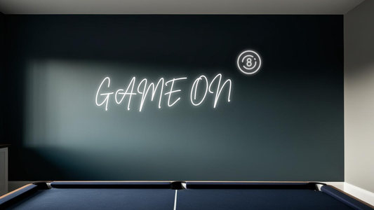 GAME ON - Neon Sign White